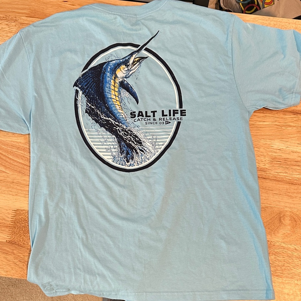 Salt Life Light Blue Marlin Tee